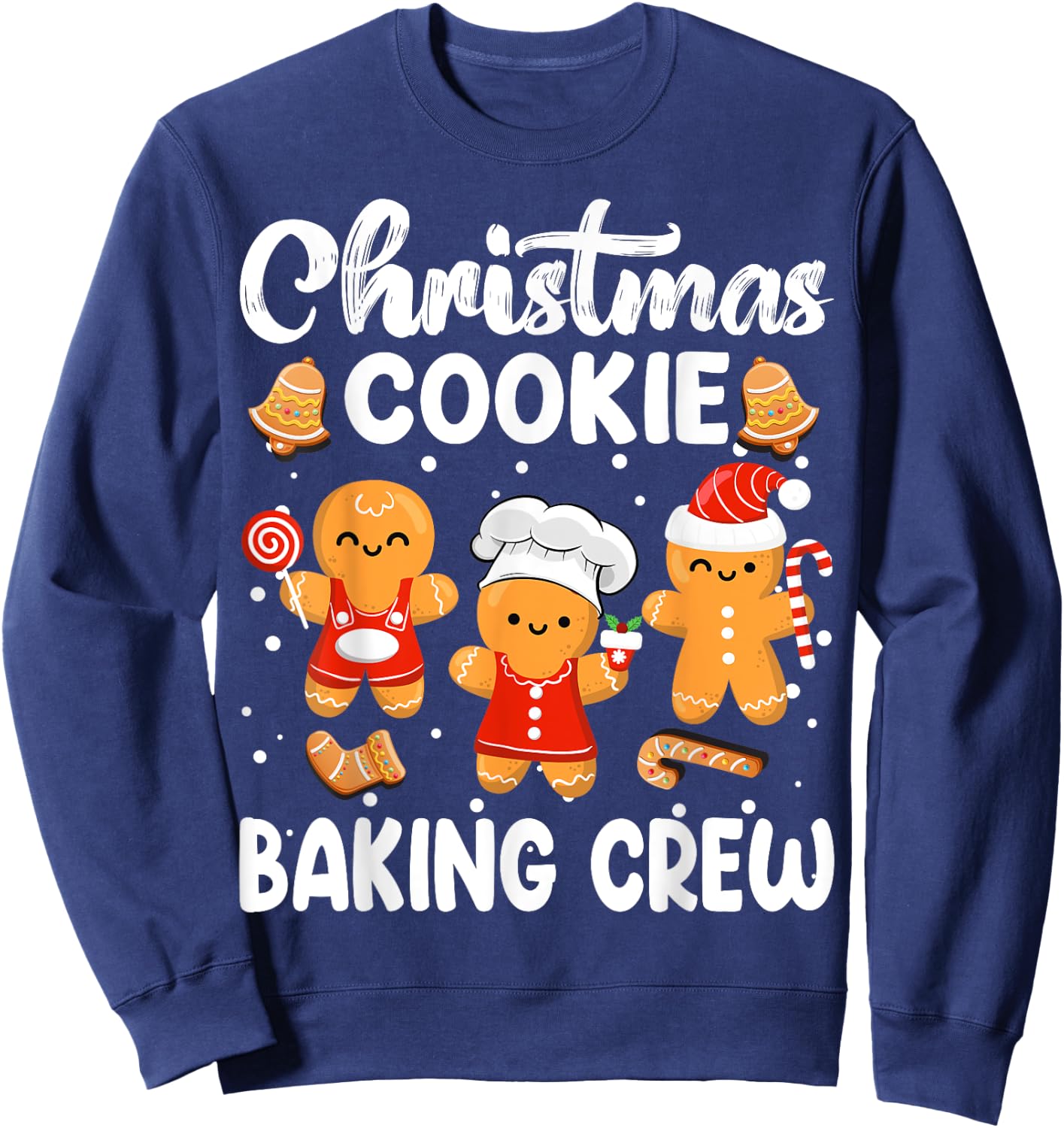 Cookie Baking Crew Gingerbread Christmas Family Matching Sweatshirt - Sweatshirt | Navy