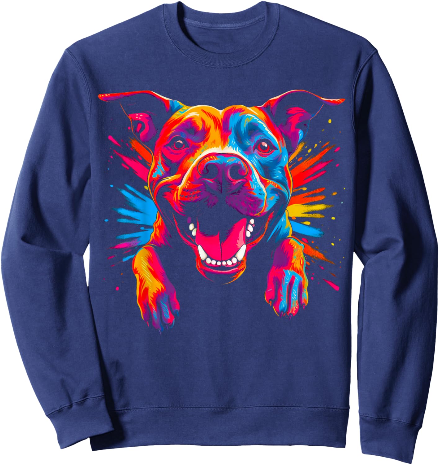 Funny Pitbull Dog Sweatshirt - Sweatshirt | Navy
