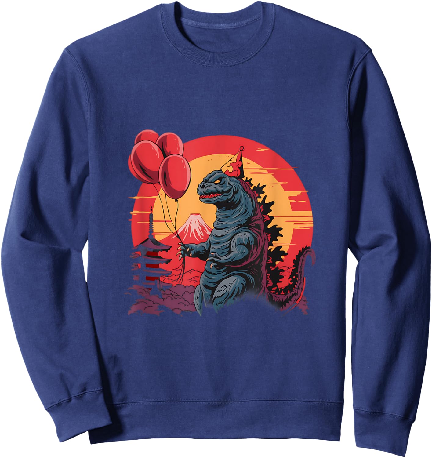 Kaiju Birthday Party Japan Monster Movie Bday Japanese Sweatshirt - Sweatshirt | Navy