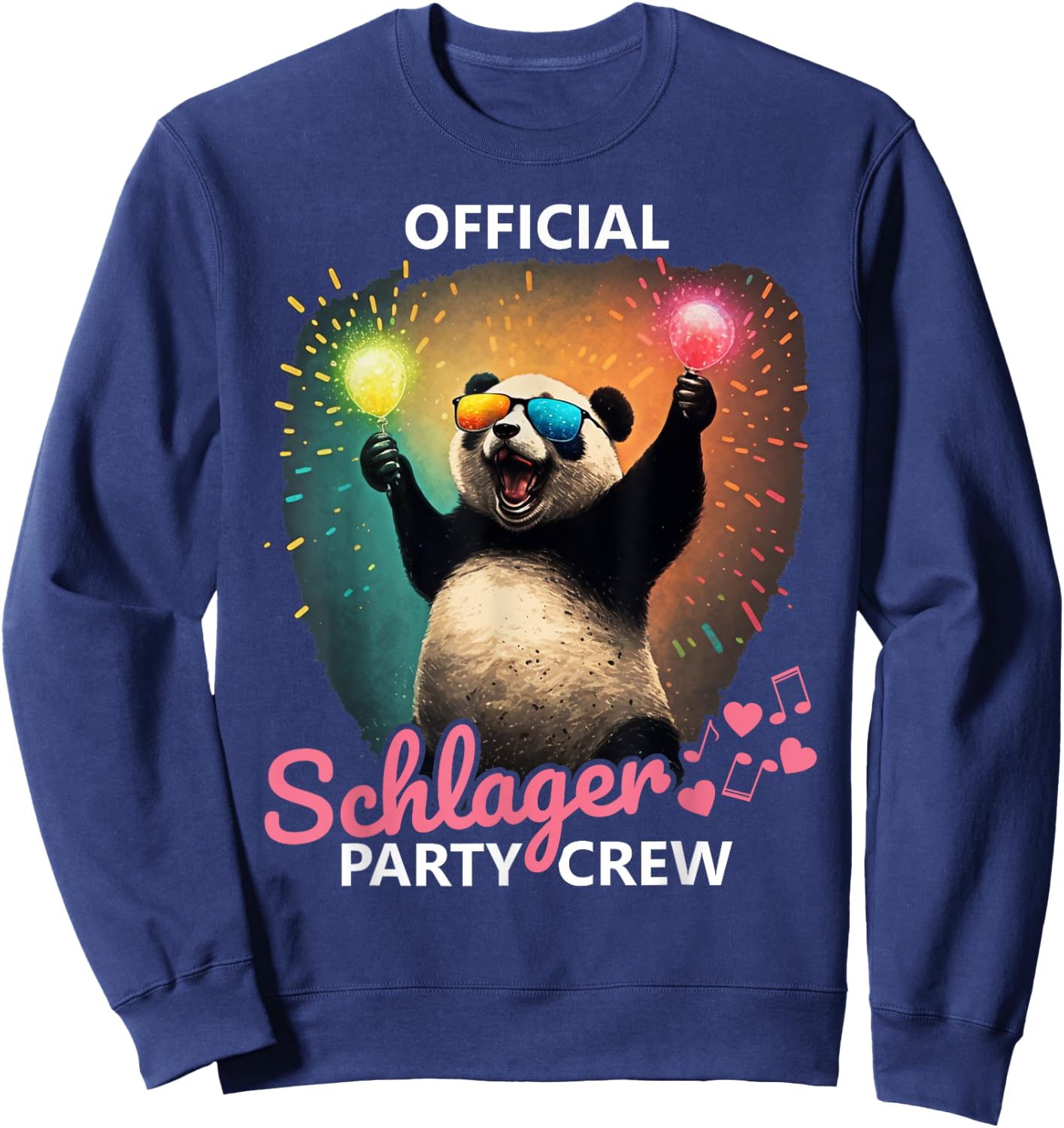 PARTY HASE Outfits für Party und Kneipentour Official Schlager Party Crew Sweatshirt - Sweatshirt | Navy