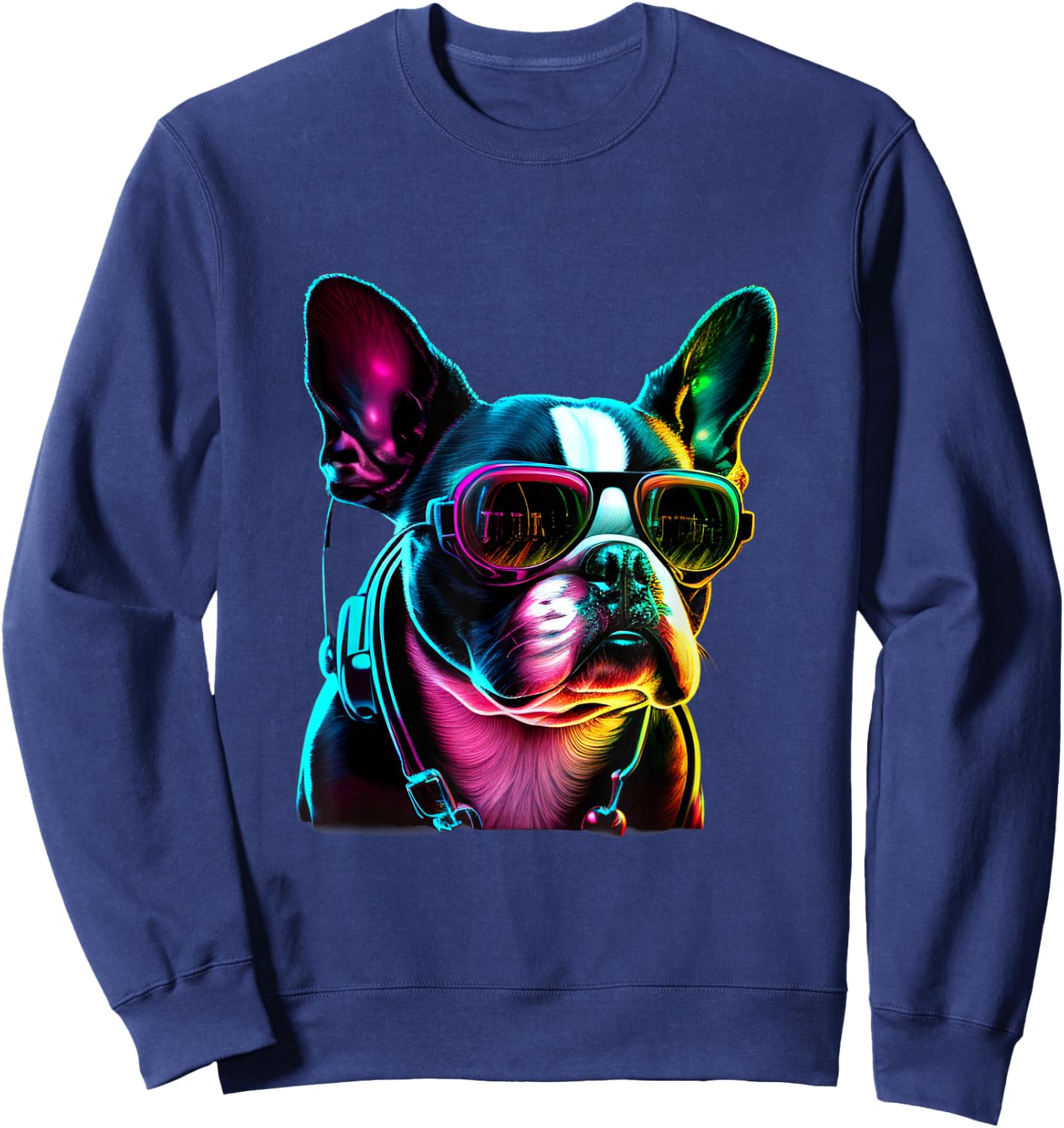 Boston Terrier Dogs Boston Terriers Sweatshirt - Sweatshirt | Navy