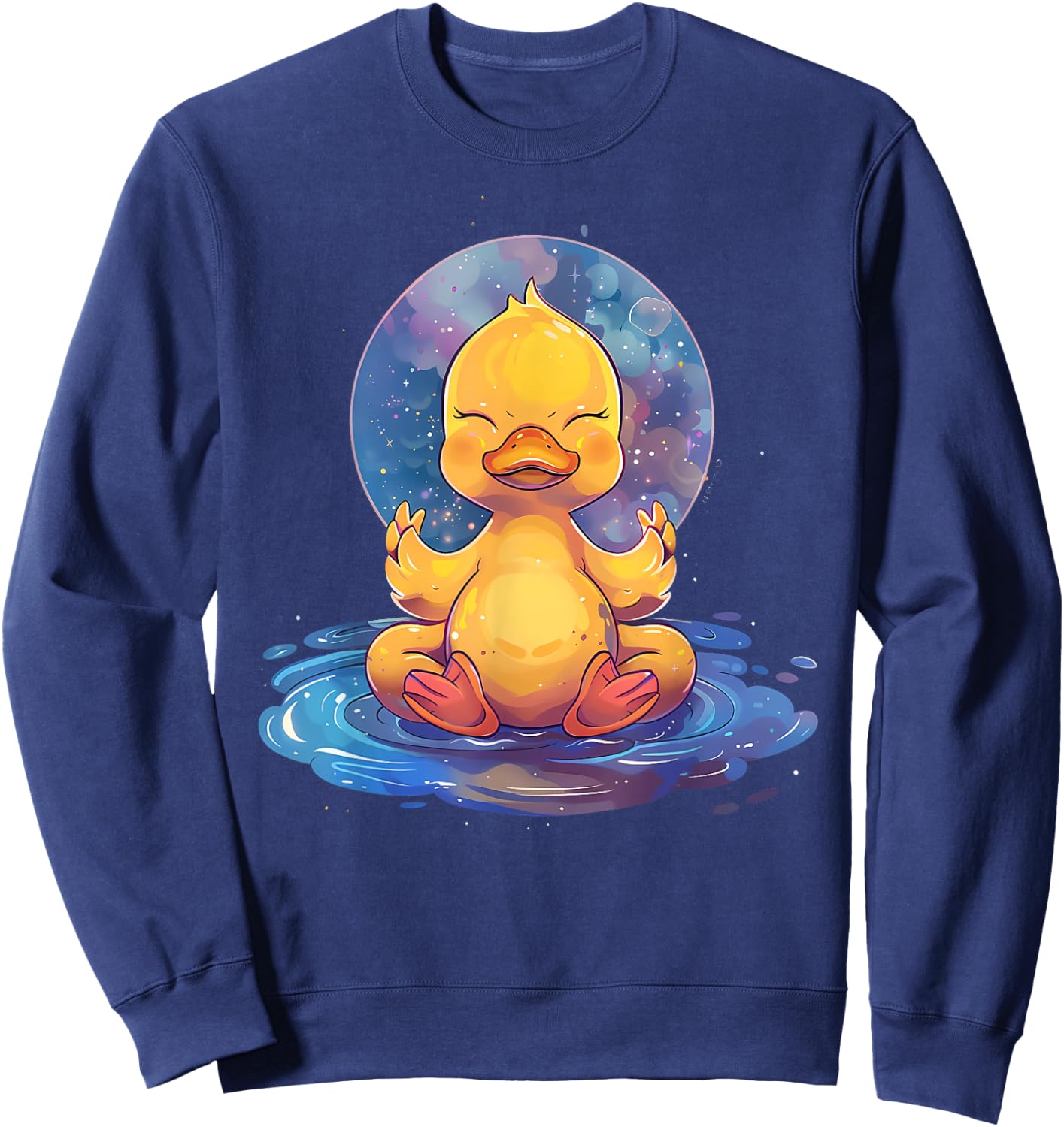 Rubber Duck Meditation Rubber Duckie Rubber Duckling Sweatshirt - Sweatshirt | Navy
