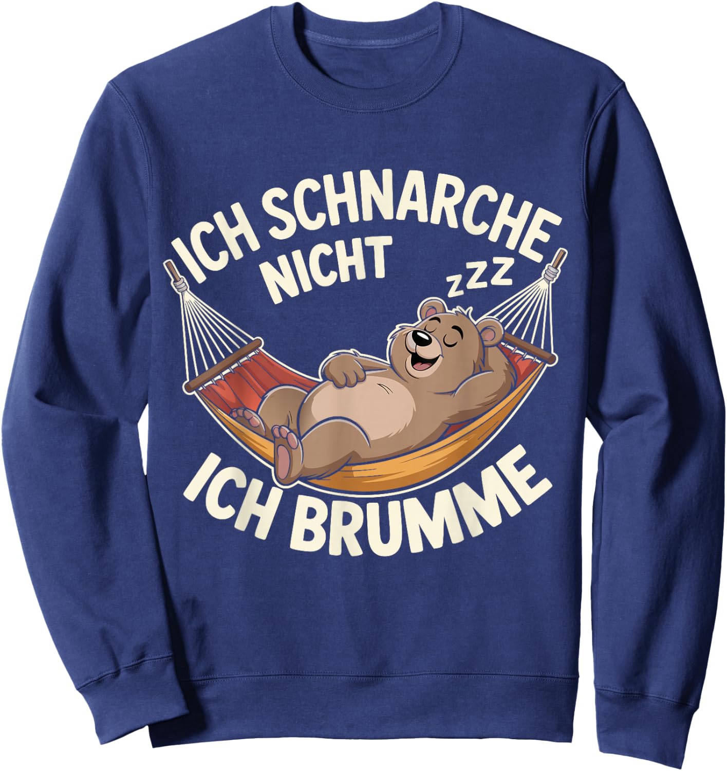 Lustige Schlafanzug Schlafshirt Männer Herren Damen Schlaf Sweatshirt - Sweatshirt | Navy