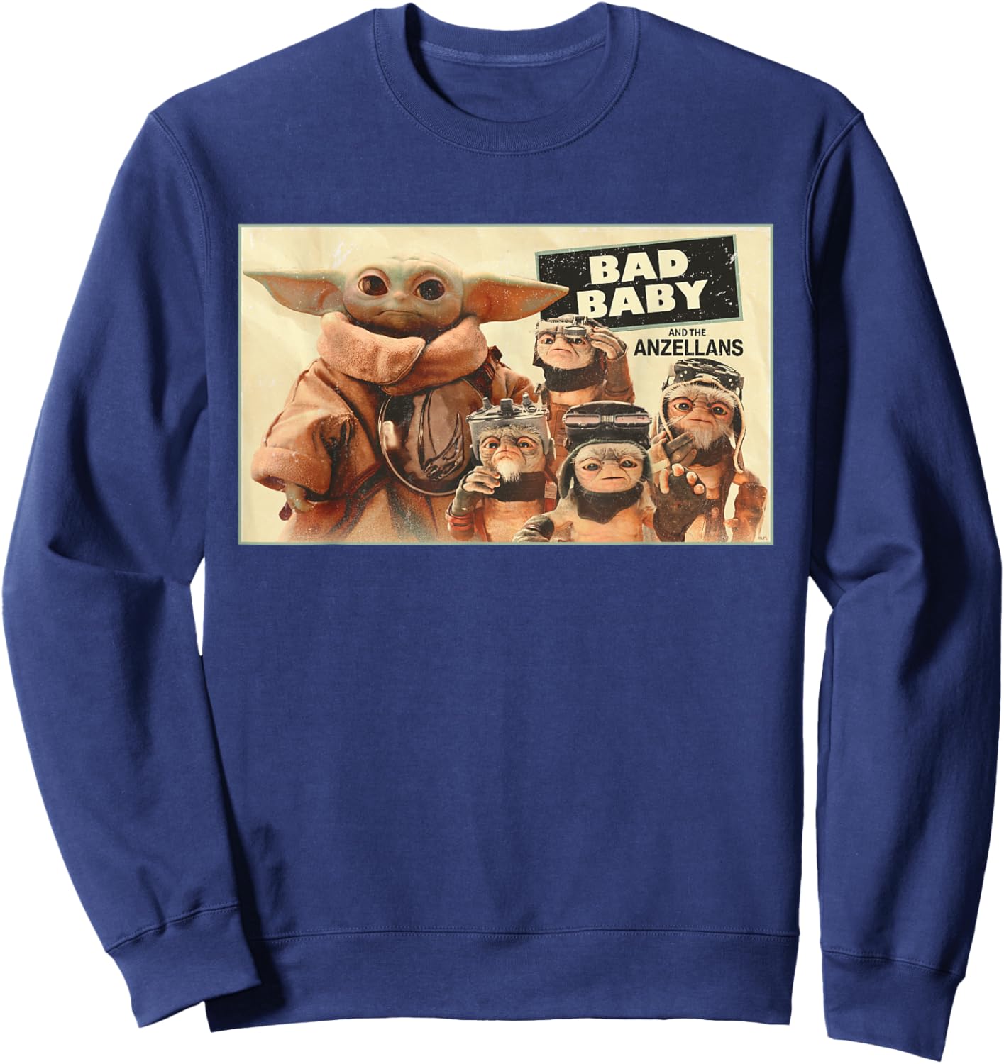 Star Wars The Mandalorian and Grogu Bad Baby & The Anzellans Sweatshirt - Sweatshirt | Navy