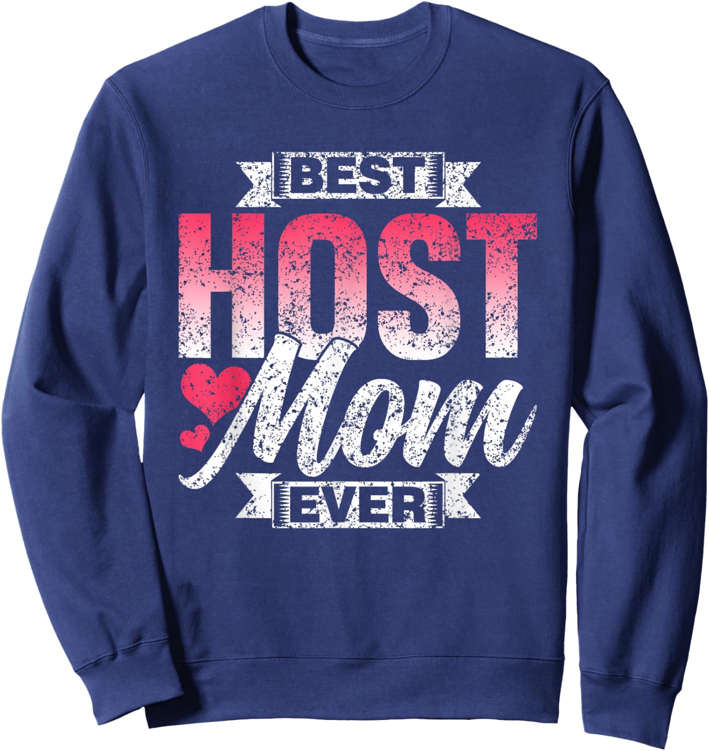 with German Text "Beste Gastmutter Aller Zeit" [German Language], black Sweatshirt - Sweatshirt | Navy