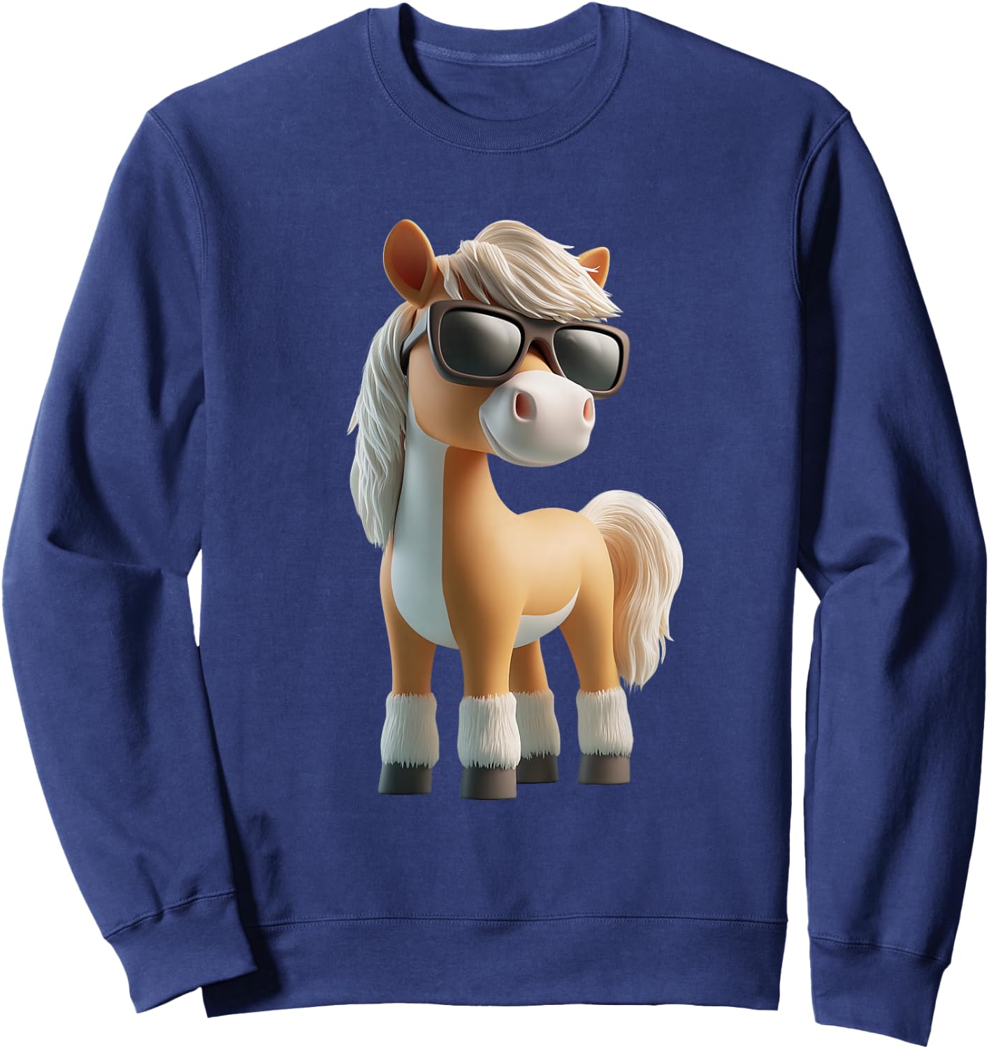 Cooles Pferdemotiv mit Sonnenbrille Pferd Pony Sweatshirt - Sweatshirt | Navy