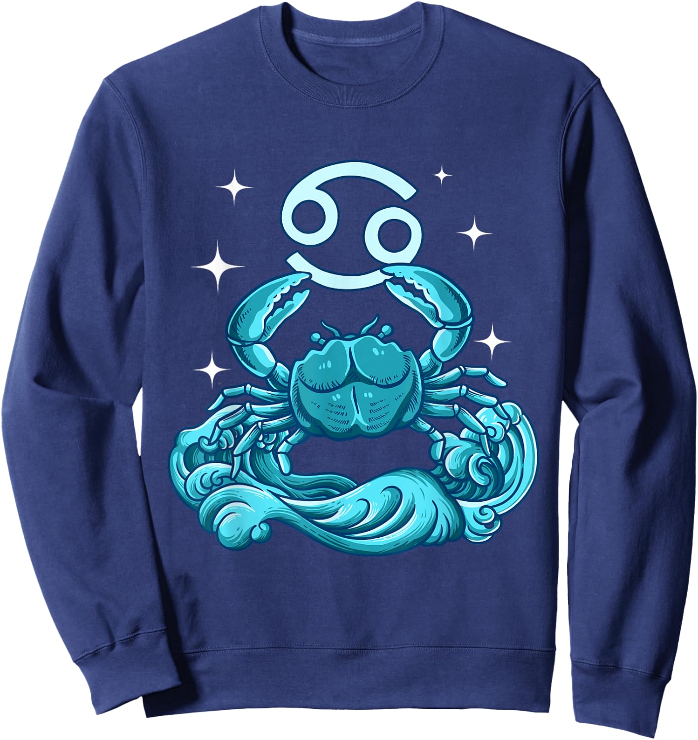 Cancer Zodiac Sign Sweatshirt - Sweatshirt | Navy