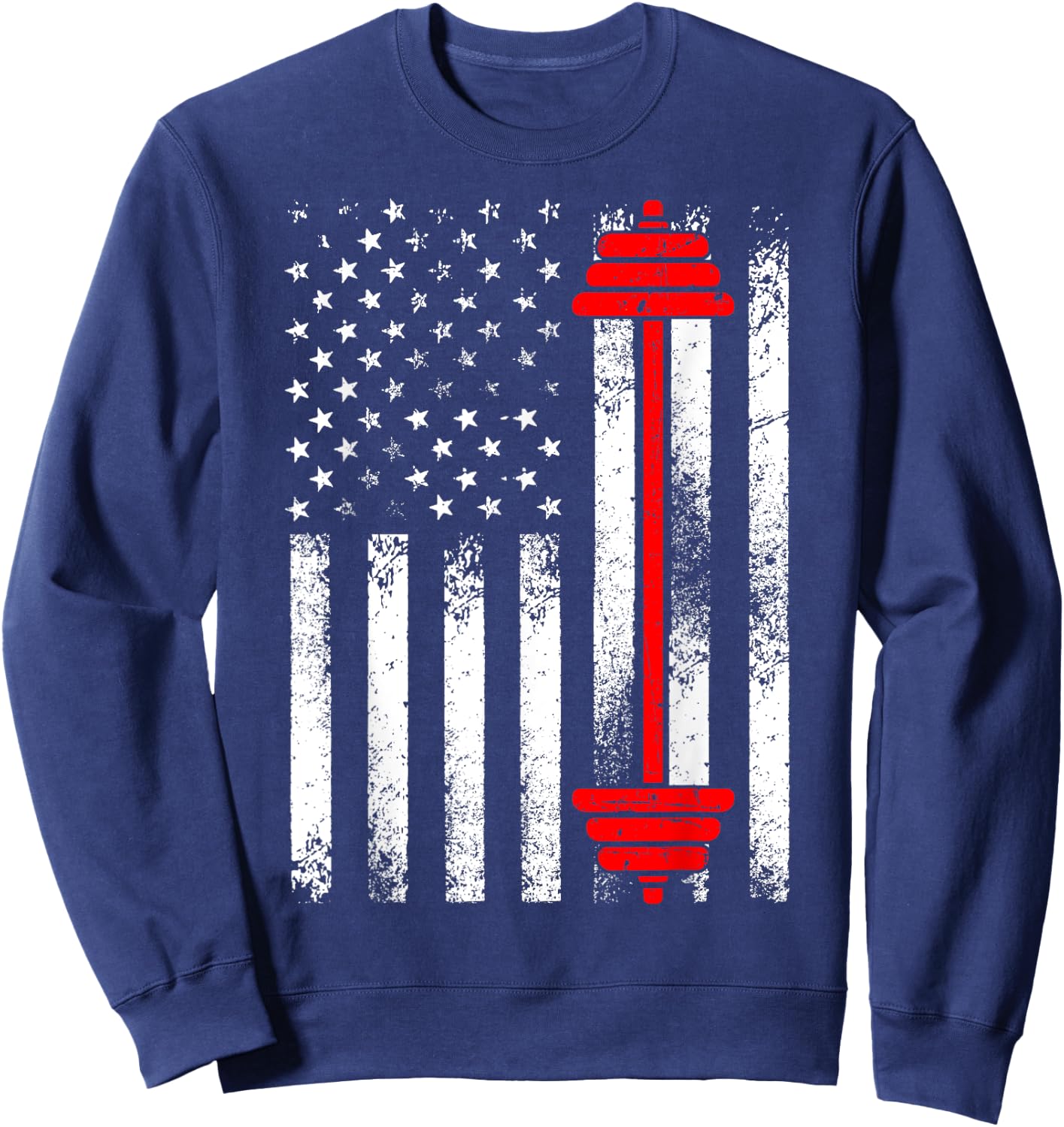 Funny Barbell Art Women Weightlifting Fitness Lovers Sweatshirt - Sweatshirt | Navy