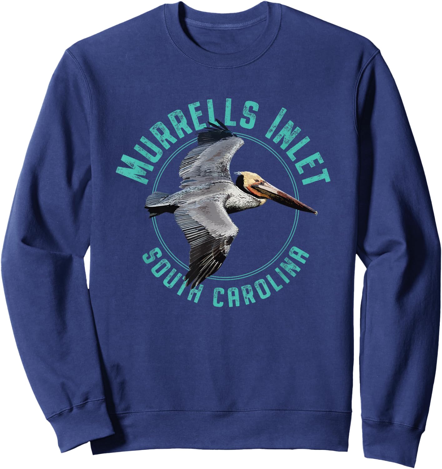 Murrells Inlet South Carolina Pelican Design Sweatshirt - Sweatshirt | Navy