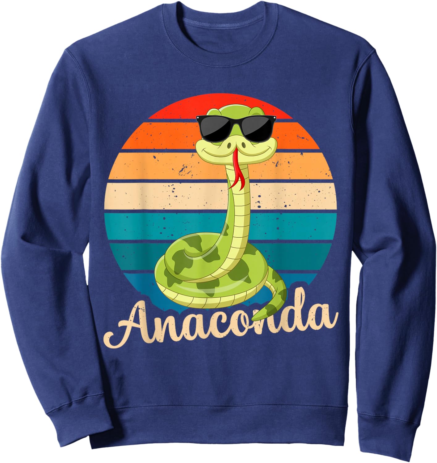 Anaconda Snake Cute Sunglasses Women Kids , Black, S Sweatshirt - Sweatshirt | Navy