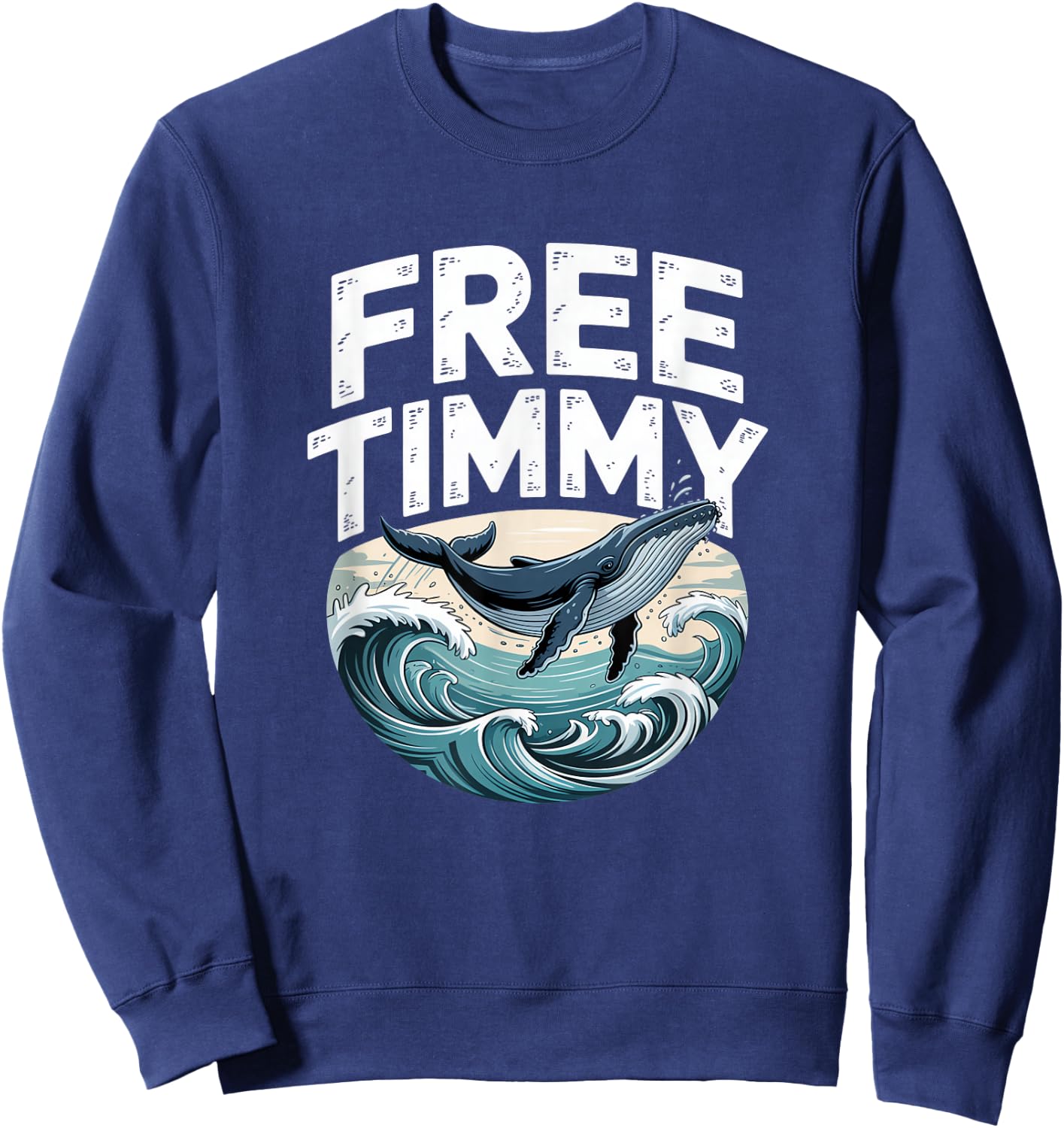 Buckelwal Timmy Walrettung Wismar Timmendorfer Strand Ostsee Sweatshirt - Sweatshirt | Navy