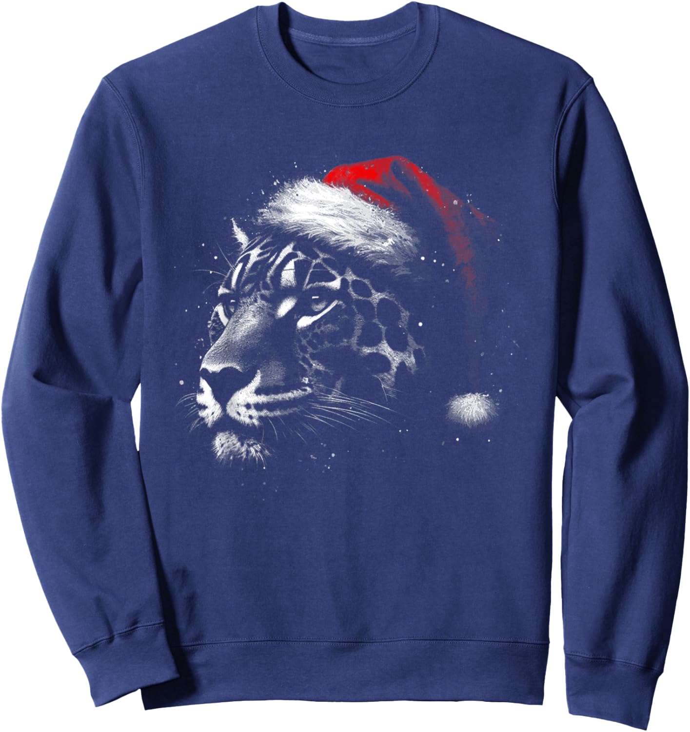 Jaguar Santa Hat - Funny Cheetah Xmas Christmas Lover Sweatshirt - Sweatshirt | Navy
