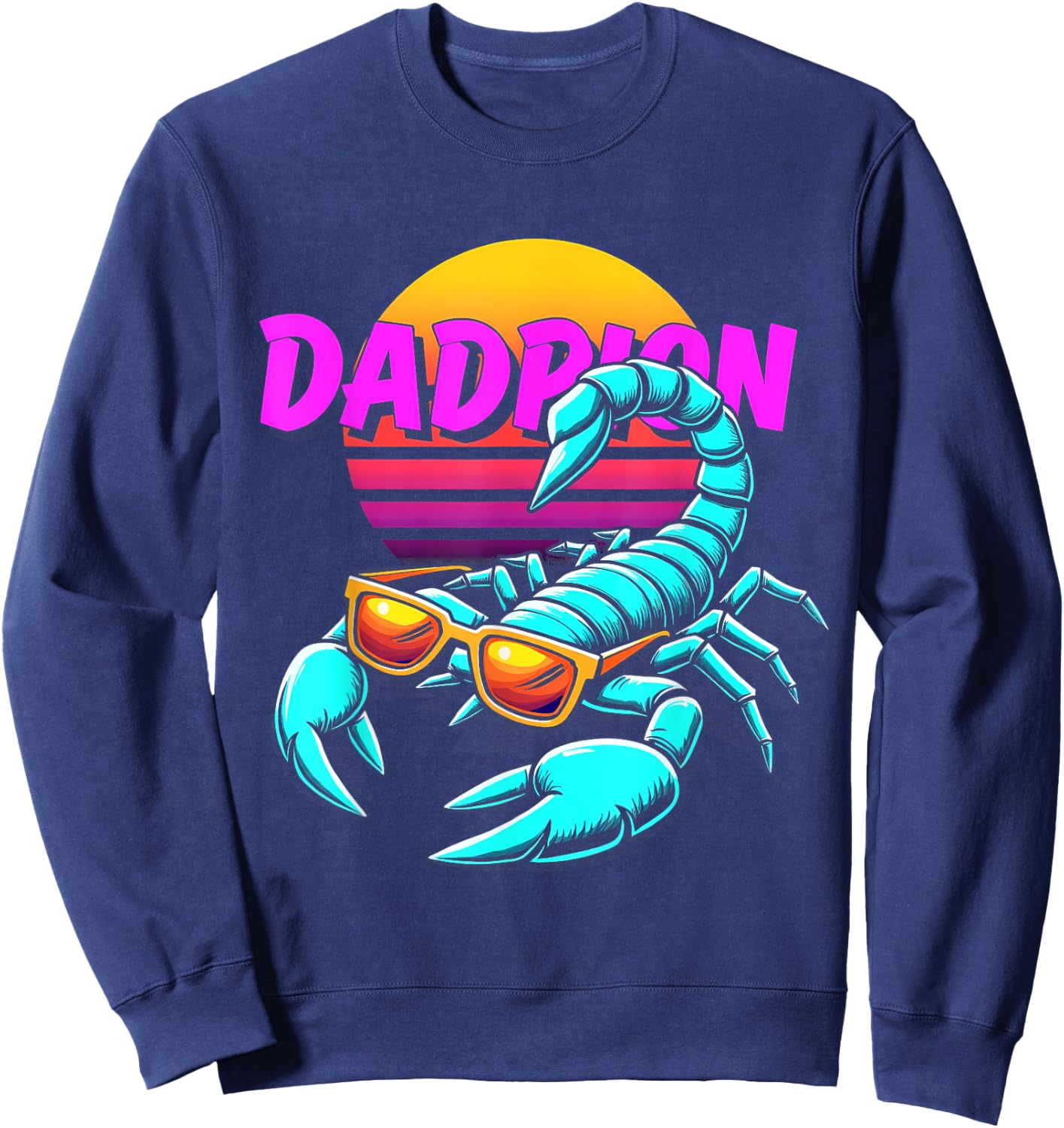 Dadpion Father's Day Best Dad Skorpion Sweatshirt - Sweatshirt | Navy