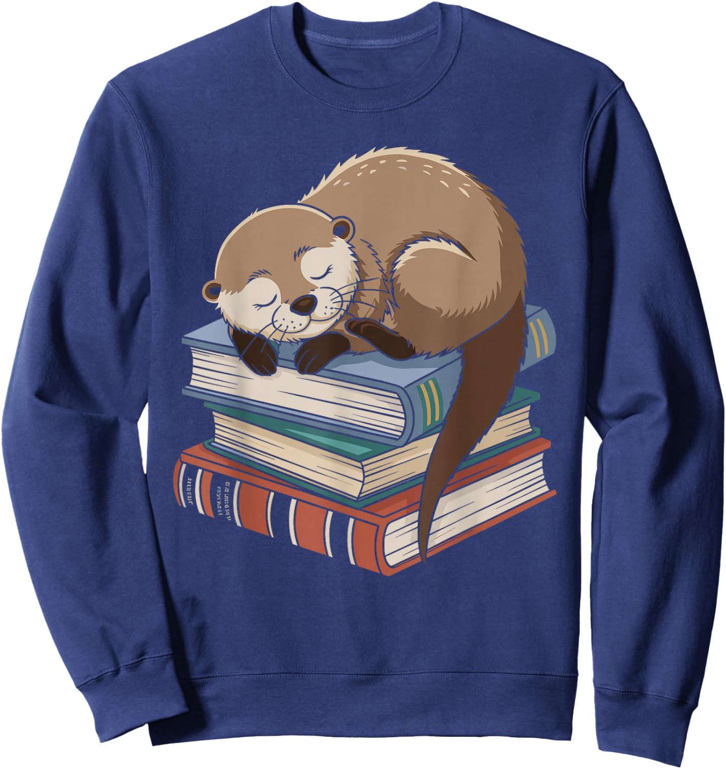 Otter Reading Book Pajama Sleep Sweatshirt - Sweatshirt | Navy