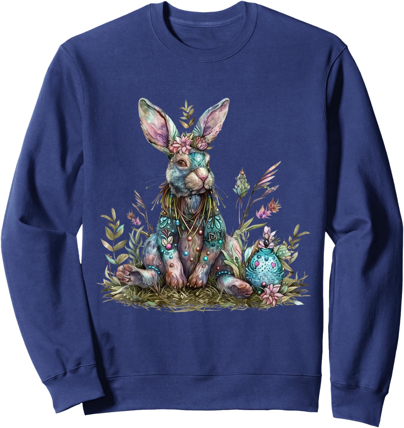 Easter Ostara Eostre Pagan Witchcraft Spring Moon Sweatshirt - Sweatshirt | Navy