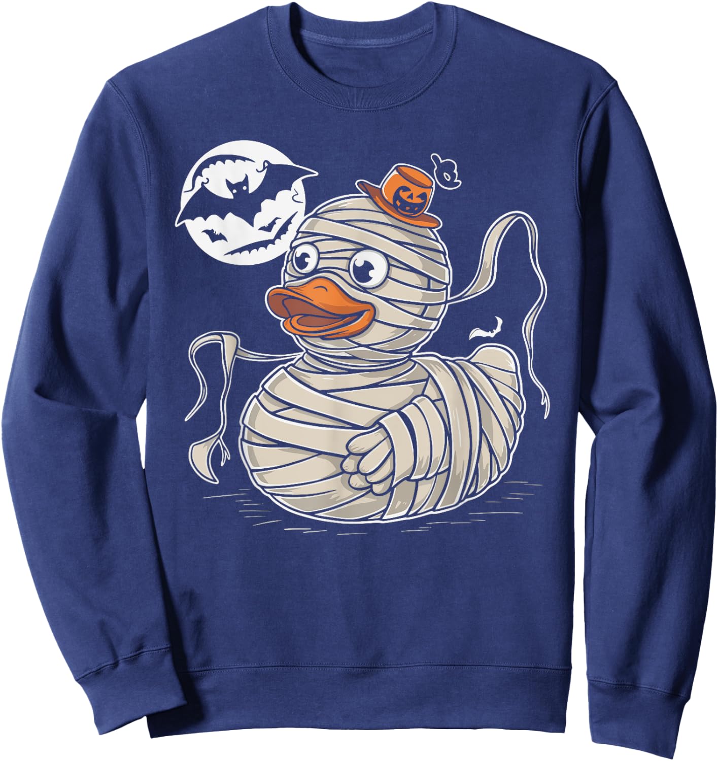 Rubber Duck Mummy Costume Party Rubber Duckie Sweatshirt - Sweatshirt | Navy