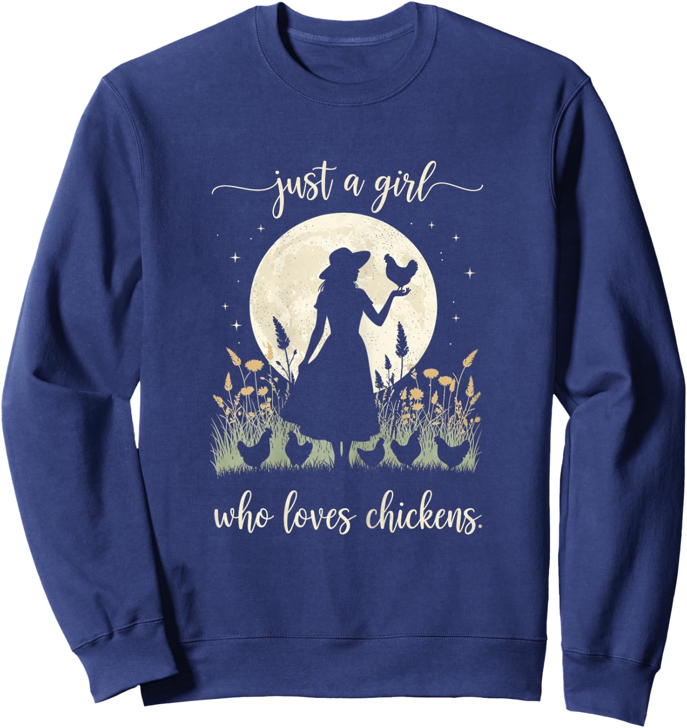 Just A Girl Who Loves Chickens Sweatshirt - Sweatshirt | Navy