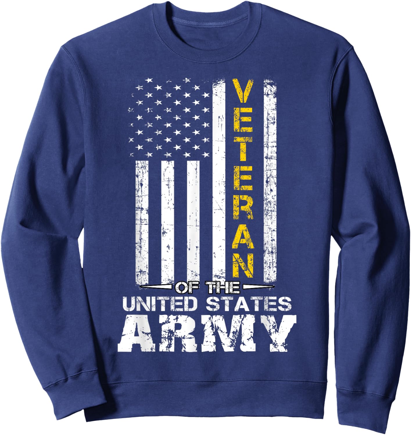 Veteran of United States US Army Veteran Gold Sweatshirt - Sweatshirt | Navy