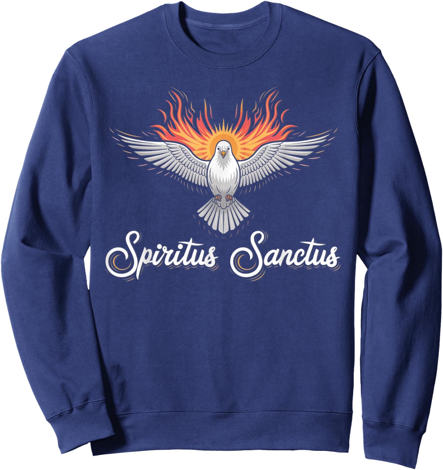 Holy Spirit Confirmation Latin Mass Catholic Sweatshirt - Sweatshirt | Navy