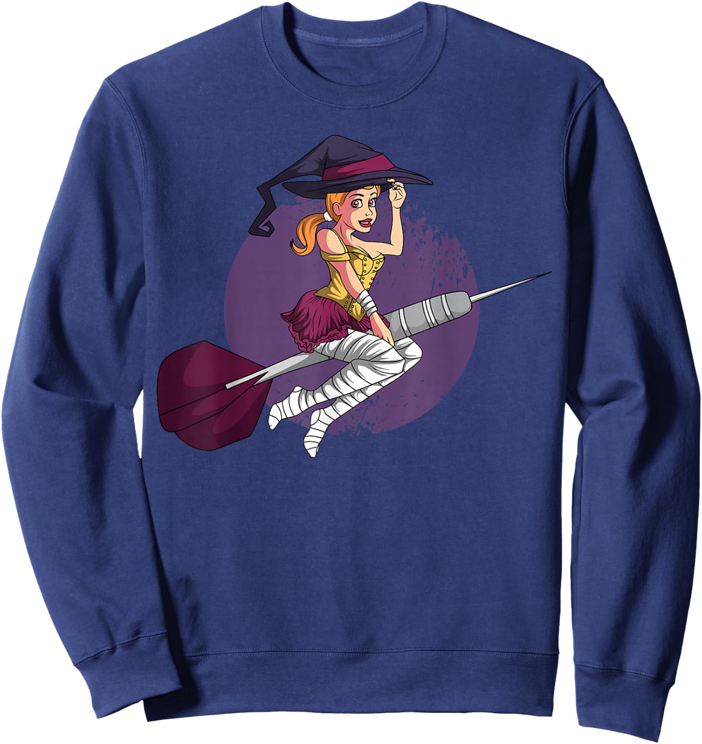 Halloween Darts Hexe Dartist All Hallows' Day Vollmond Sweatshirt - Sweatshirt | Navy