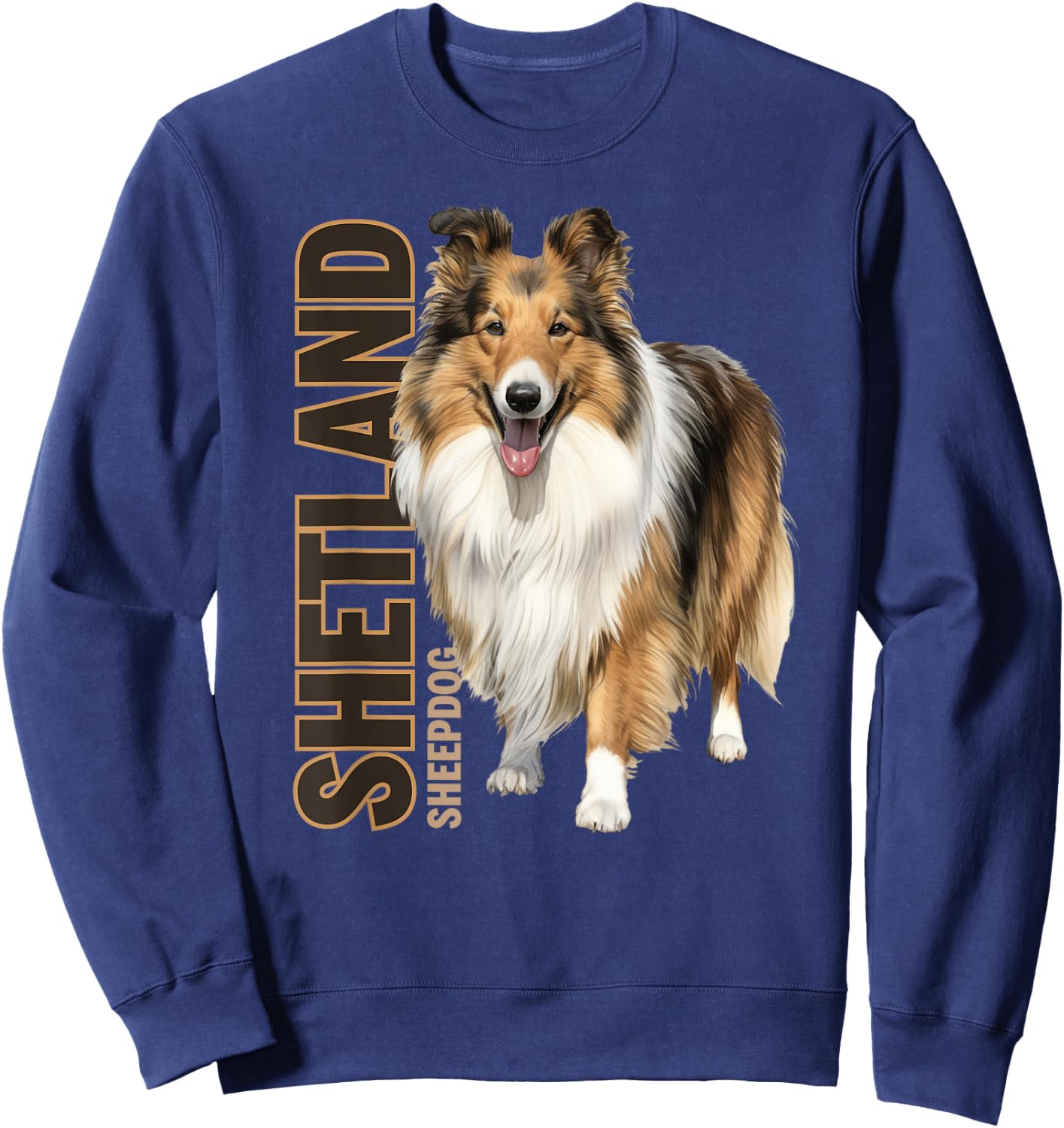 Shetland Sheepdog Watercolor Sweatshirt - Sweatshirt | Navy