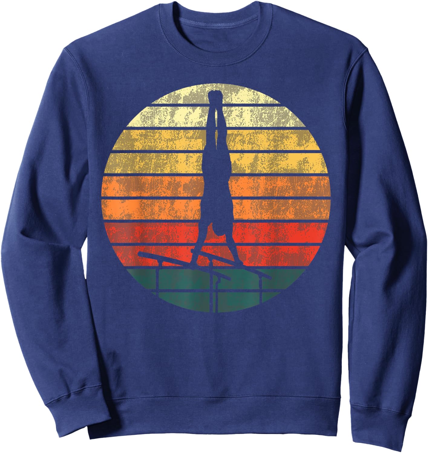 for Art Gymnastics Bars Gymnastics Retro Vintage, black, s Sweatshirt - Sweatshirt | Navy