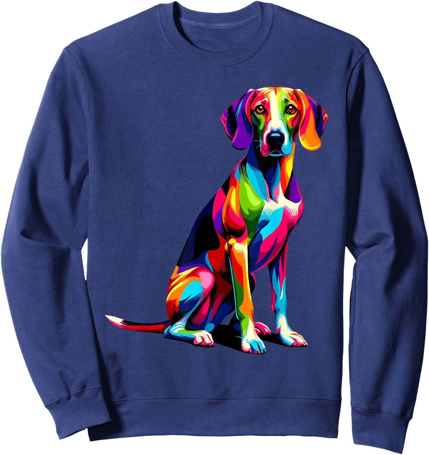Colorful Pop Art American Foxhound Foxhounds Sweatshirt - Sweatshirt | Navy