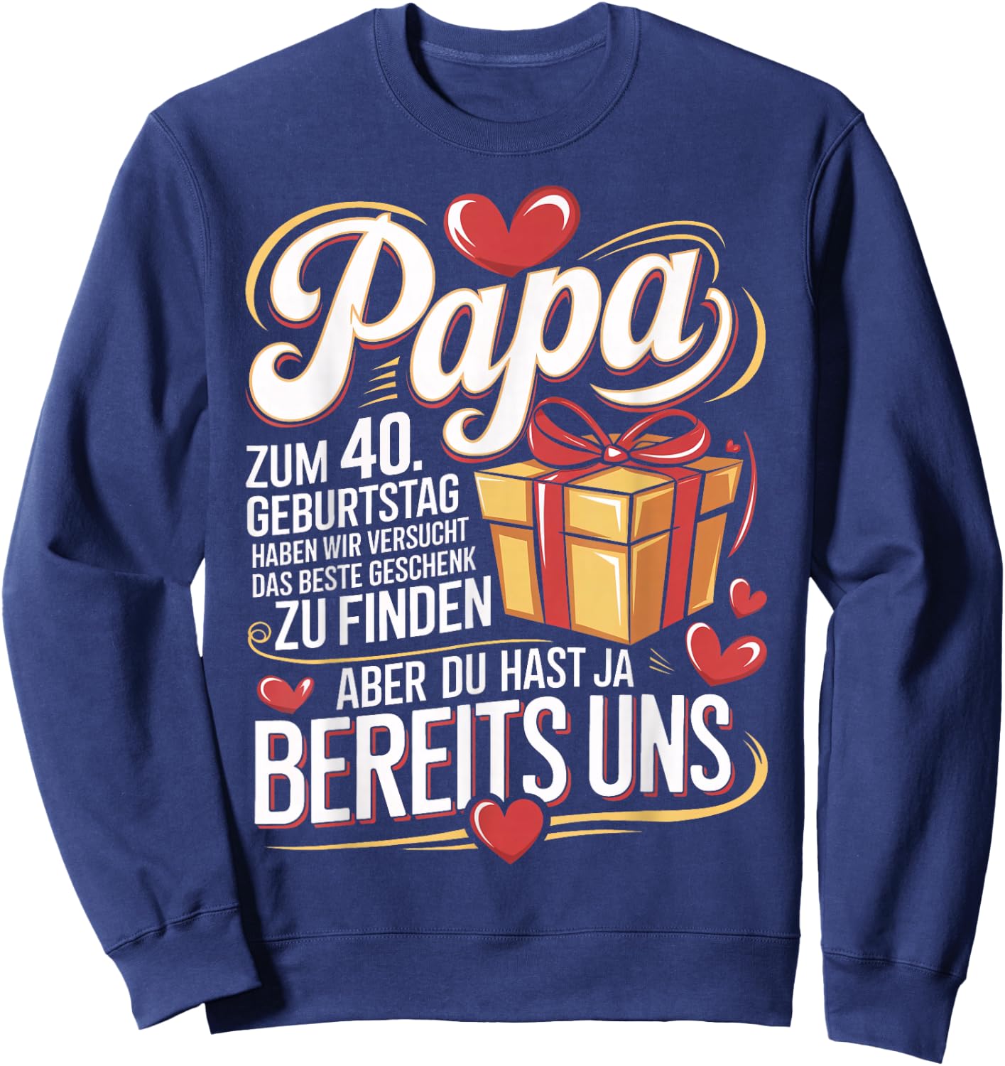 40th Birthday Man Woman 40 Years 1984 Decorative Funny Gift , black Sweatshirt - Sweatshirt | Navy