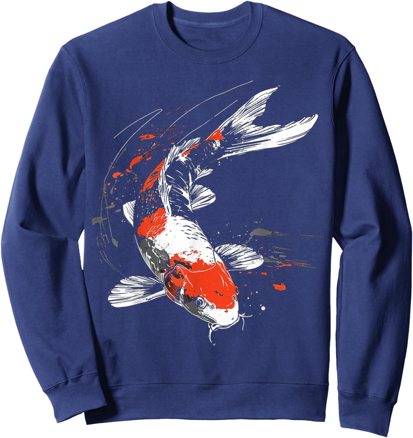 Koi Fisch Tier Grafik Kunst Koi Fisch Sweatshirt - Sweatshirt | Navy