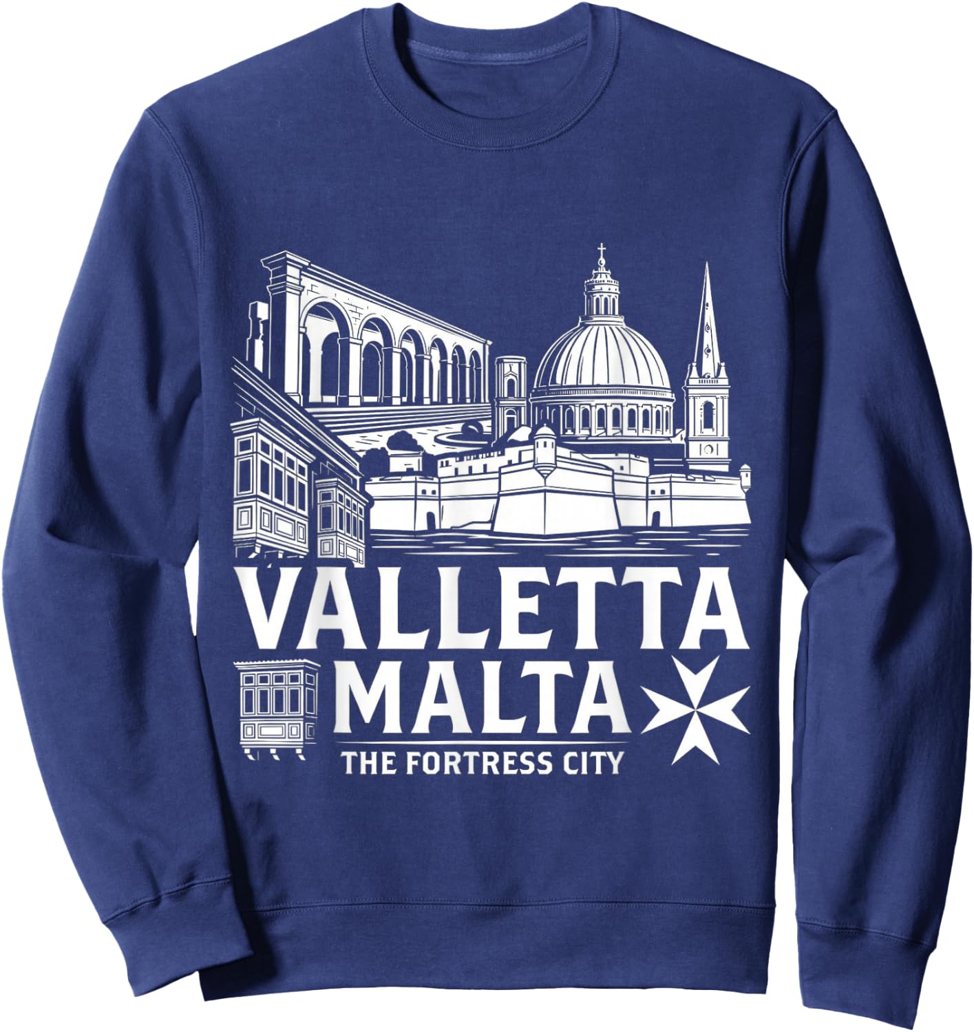 Cadeau Souvenir de Voyage de la Valette Malte Sweatshirt - Sweatshirt | Navy