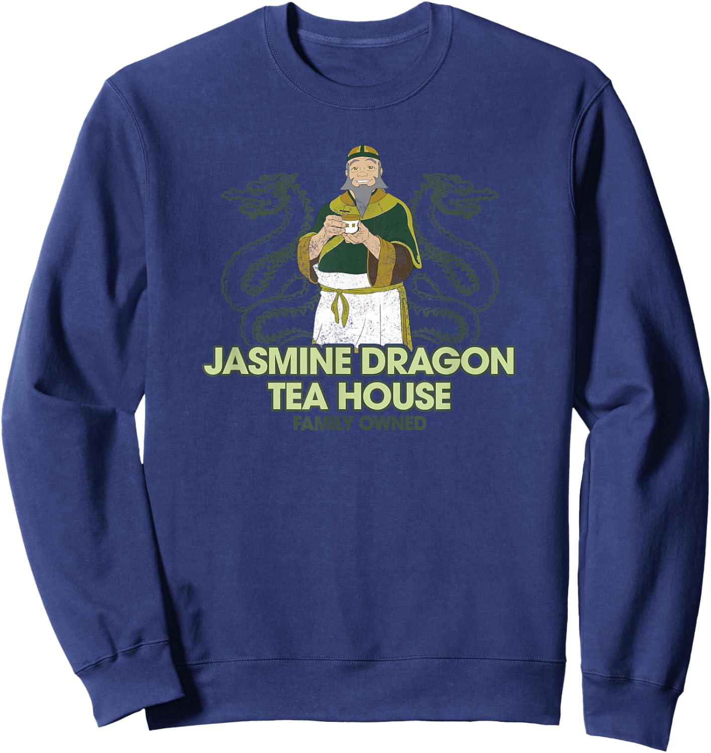 Avatar: The Last Airbender Jasmine Dragon Tea House Portrait Sweatshirt - Sweatshirt | Navy