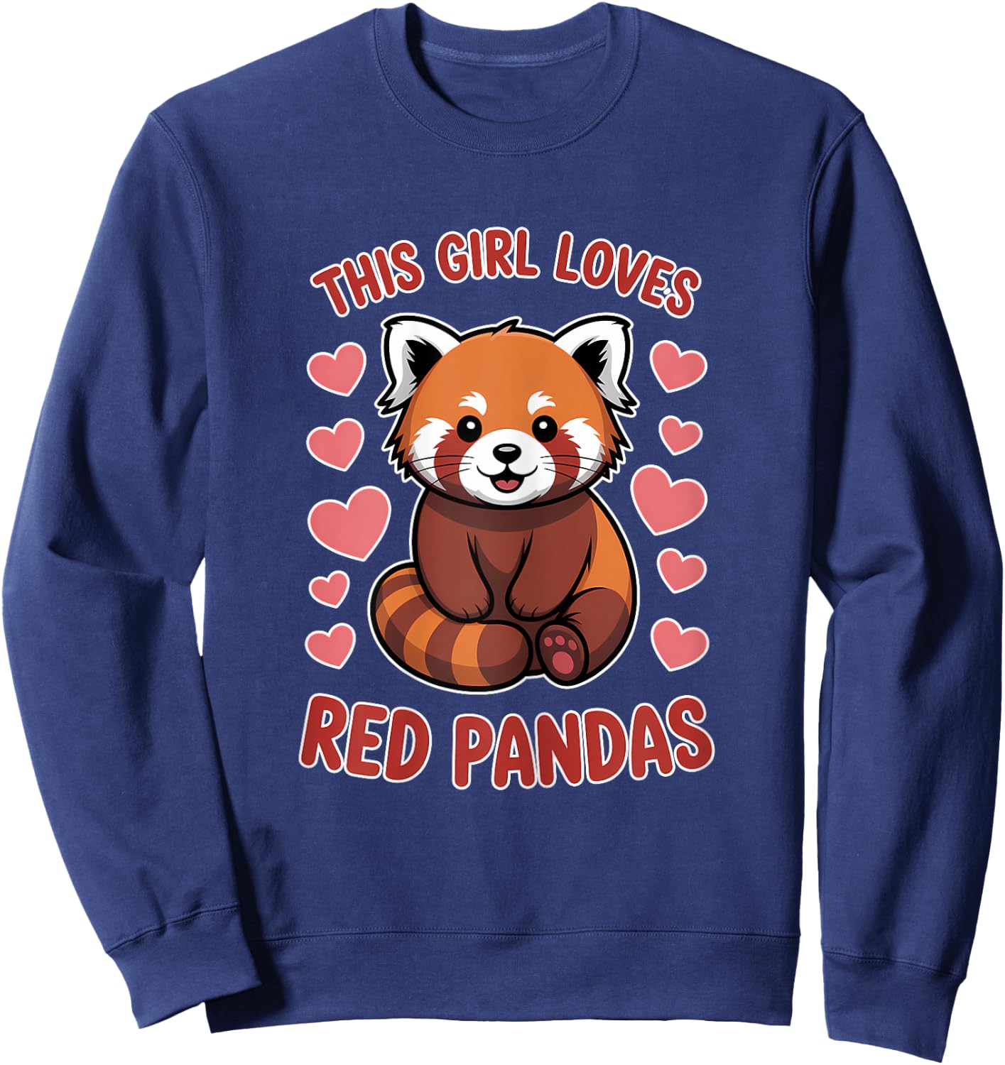 Red Pandas Funny Red Panda Sweatshirt - Sweatshirt | Navy