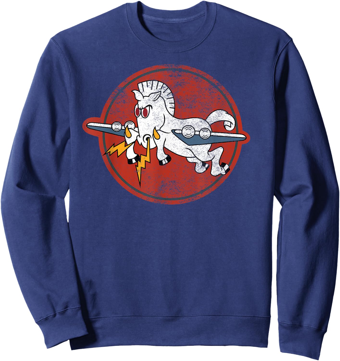 WW2 532 Bomb Training Squadron Bomber Patch Horse Military Sweatshirt - Sweatshirt | Navy