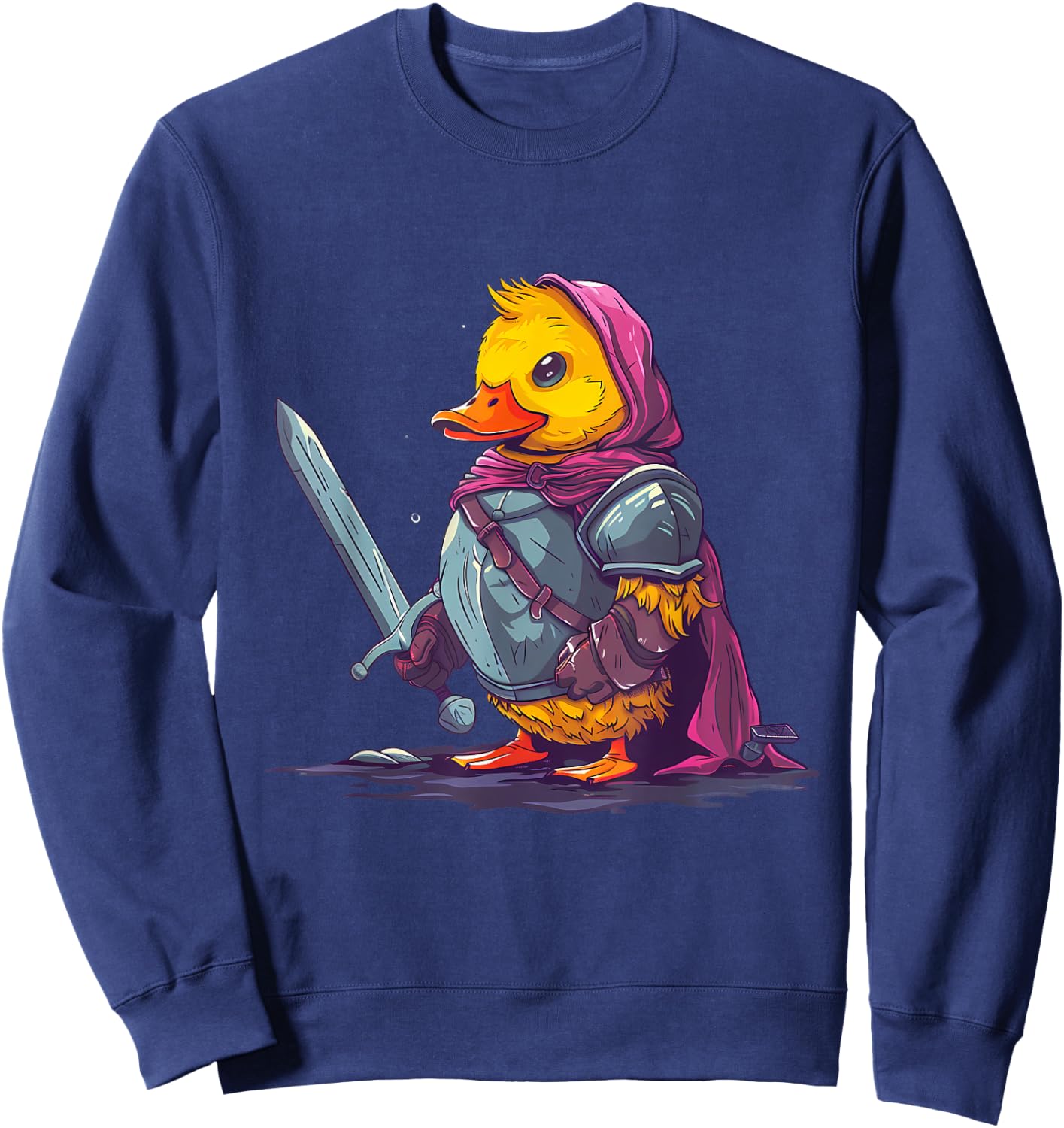 Rubber Duck Knight Warrior Rubber Duckie Rubber Duckling Sweatshirt - Sweatshirt | Navy