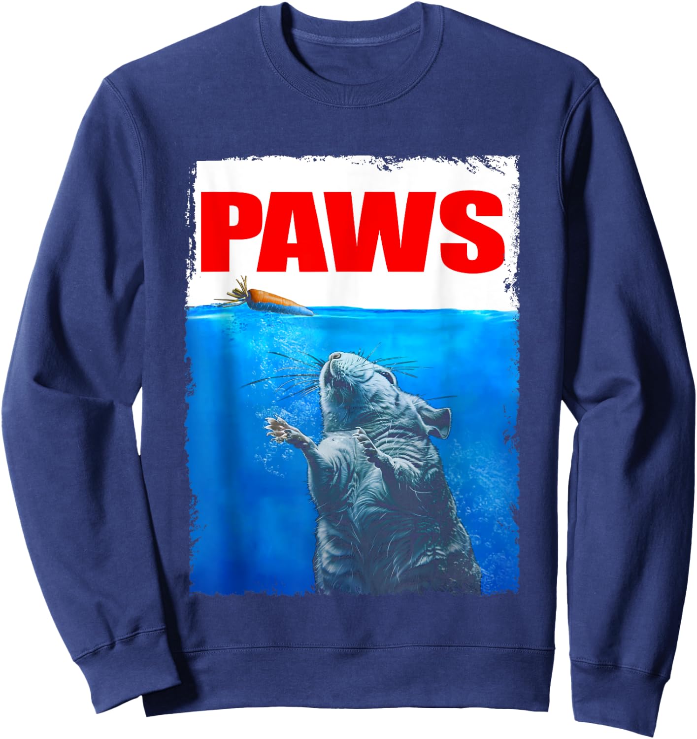 Vintage Love Chinchilla PAWS Awesome Animal Outfits Happily Sweatshirt - Sweatshirt | Navy
