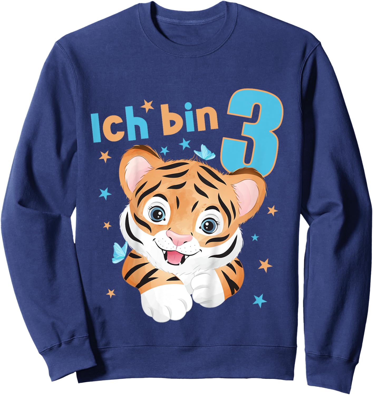 Kinder 3 Jahre alt Ich bin 3 Tiger 3. Geburtstag Sweatshirt - Sweatshirt | Navy