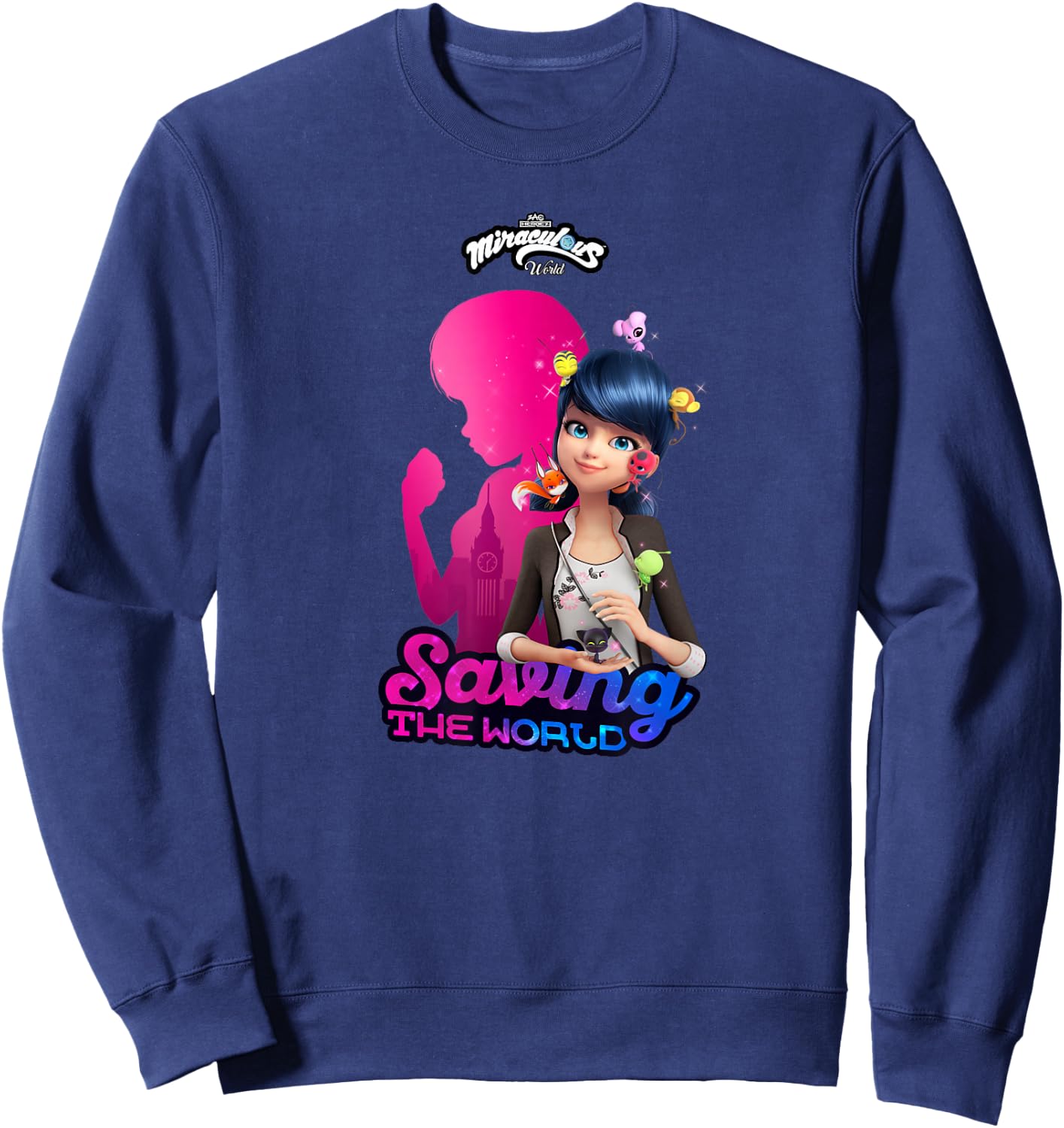 Miraculous Ladybug London Chronobug Saving The world Sweatshirt - Sweatshirt | Navy