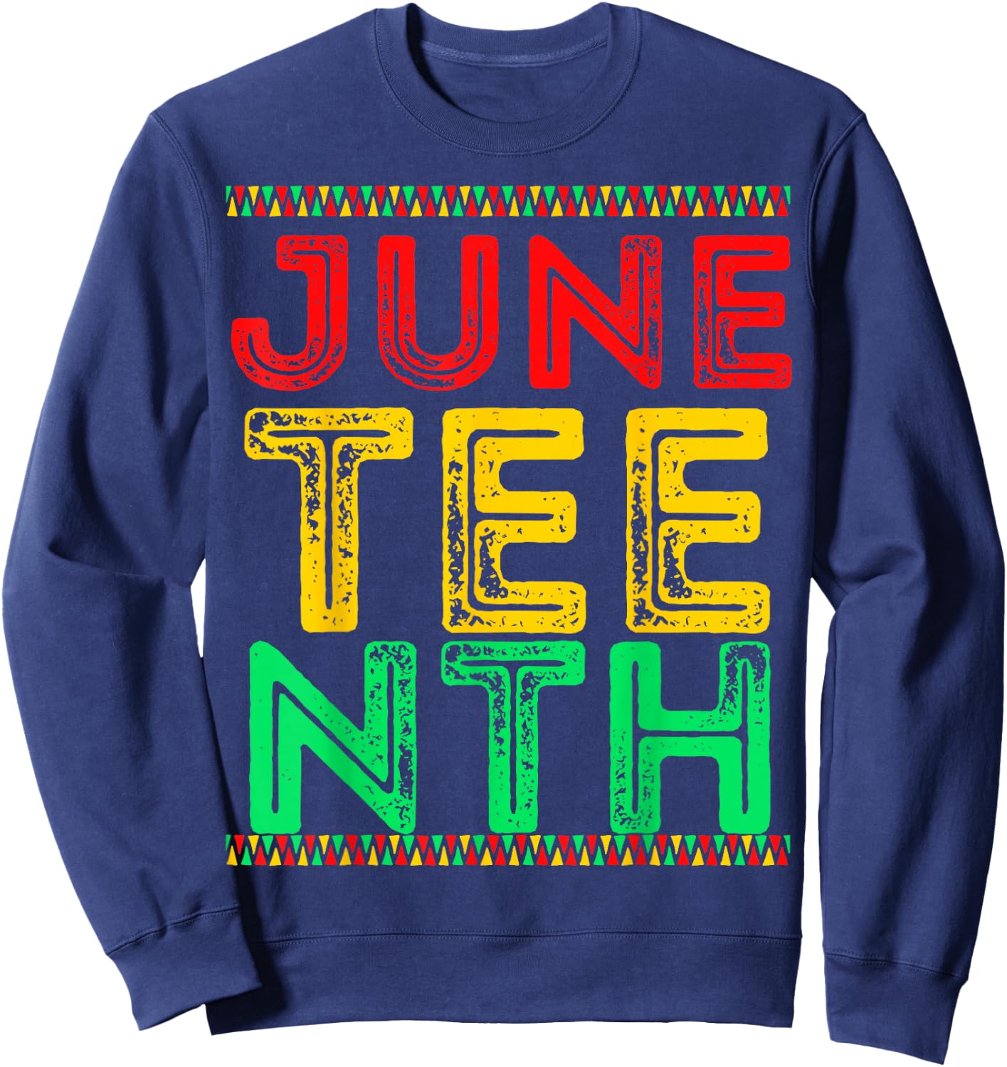 Juneteenth King Queen Prince & Princess Black Dad Mom & Kids Sweatshirt - Sweatshirt | Navy
