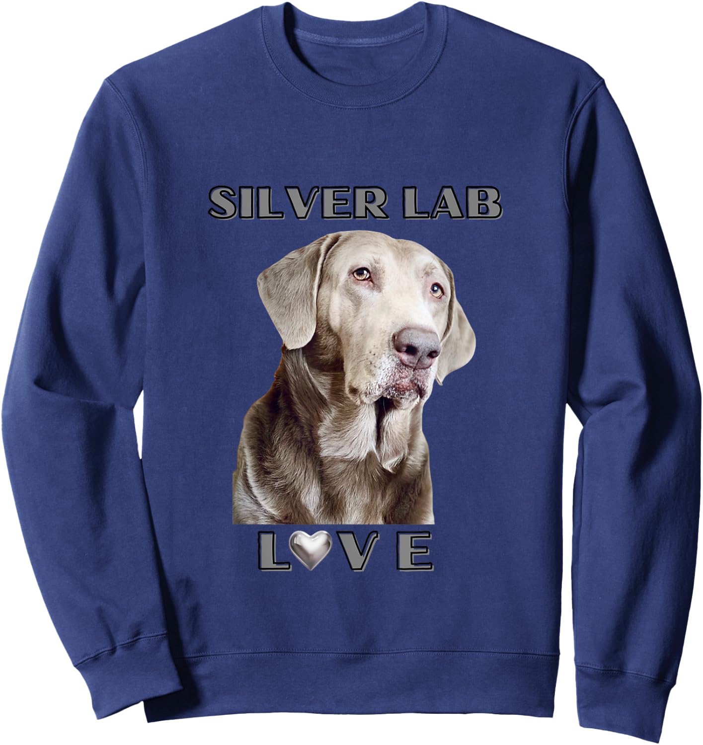 Silver Labrador Retriever Dog Men Women Girls Kids Sweatshirt - Sweatshirt | Navy