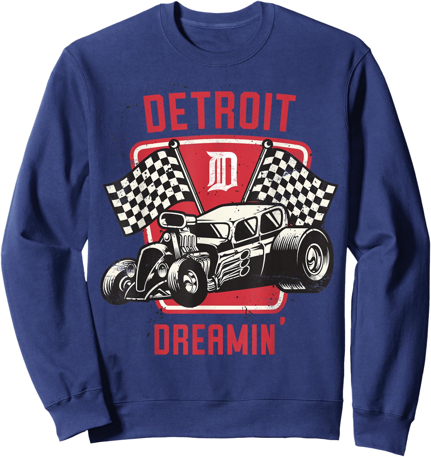 Detroit Dreamin' - Michigan Woodward Cruise Gift Sweatshirt - Sweatshirt | Navy