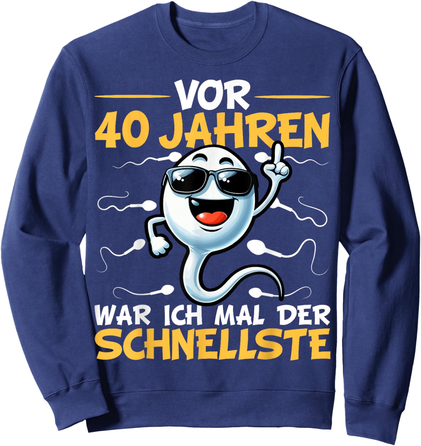 40th Birthday Man Woman 40 Years 1984 Decorative Funny Gift , black Sweatshirt - Sweatshirt | Navy