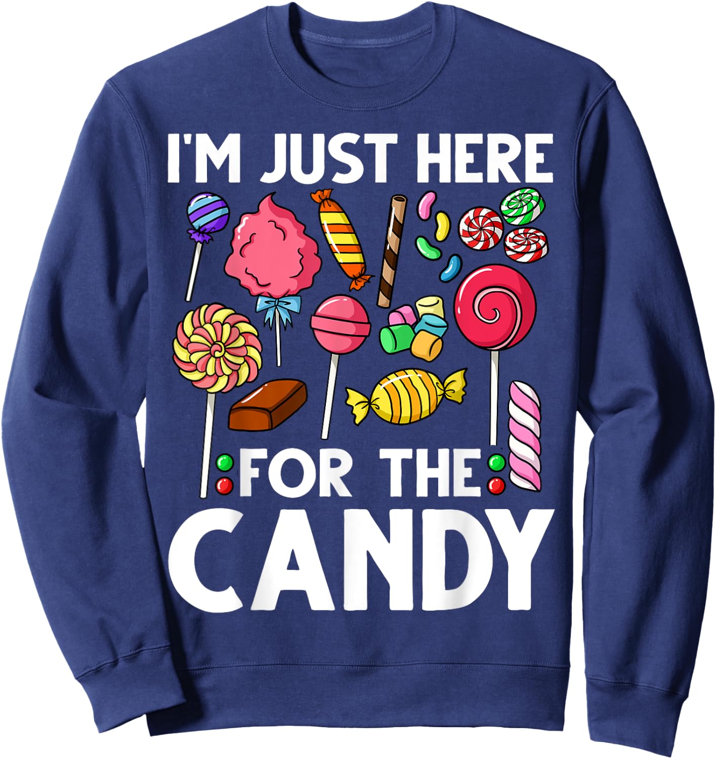 Candy Tester Lollipop Sweets Halloween Sweatshirt - Sweatshirt | Navy