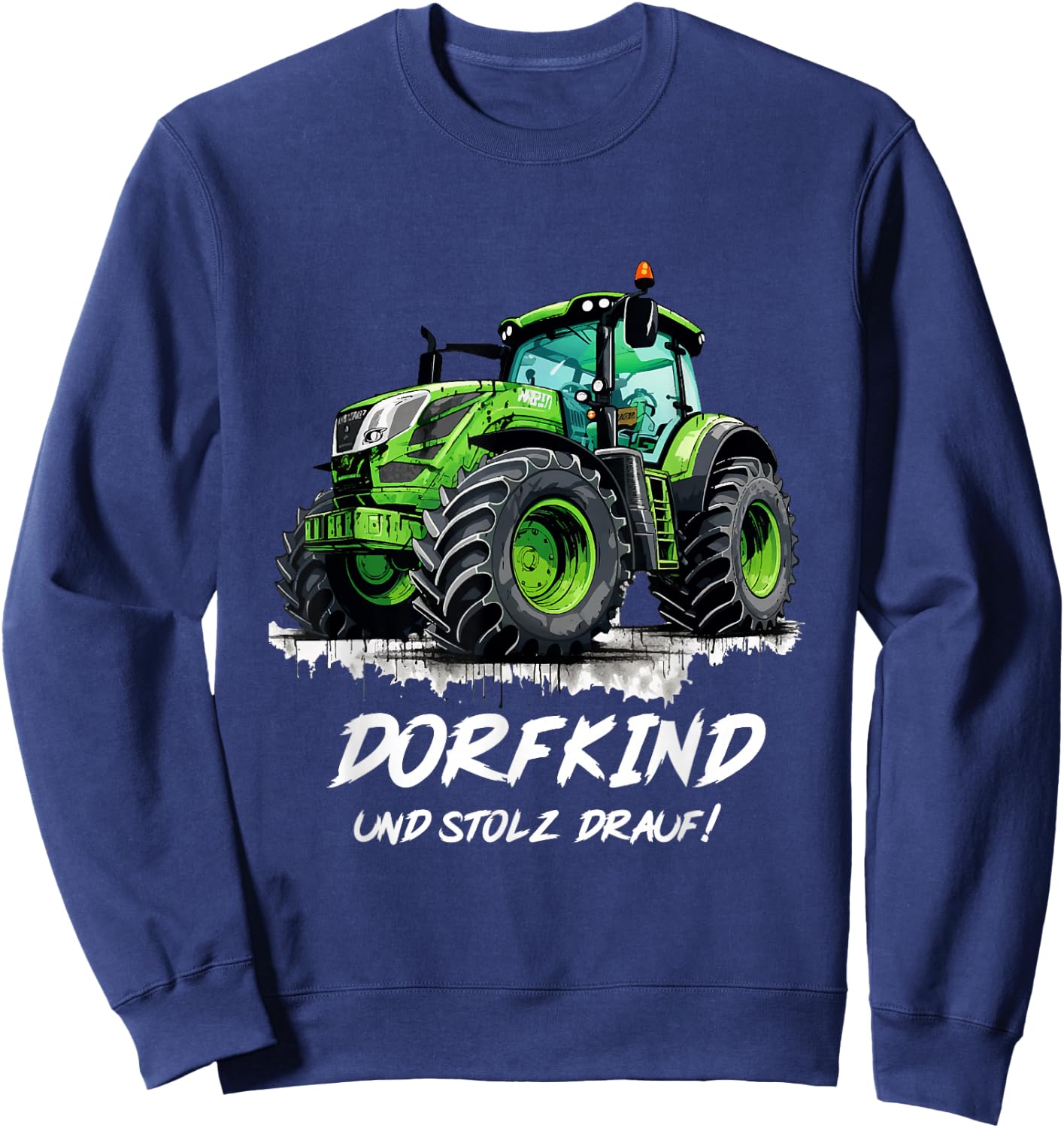 Dorfkind Traktor Design Landwirt & Bauern Trecker Geschenk Sweatshirt - Sweatshirt | Navy