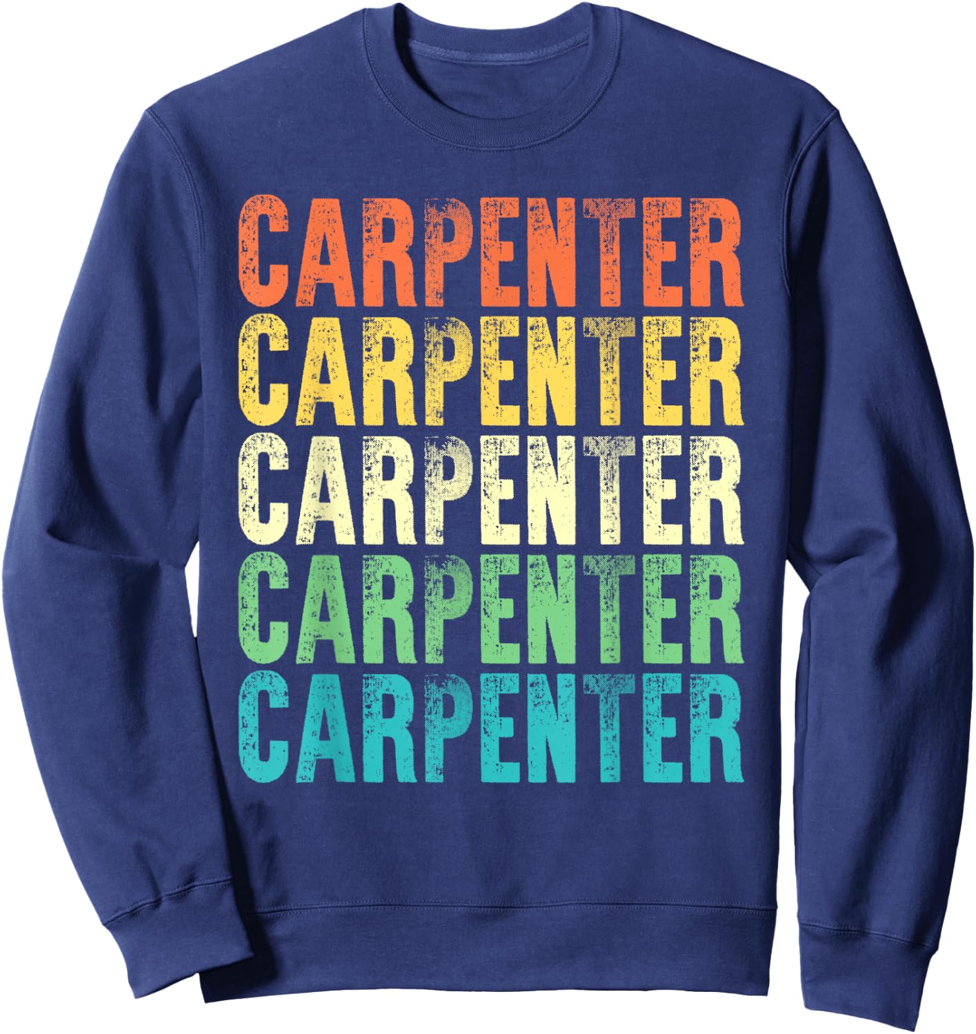 Carpenter Vintage Style Job Sweatshirt - Sweatshirt | Navy