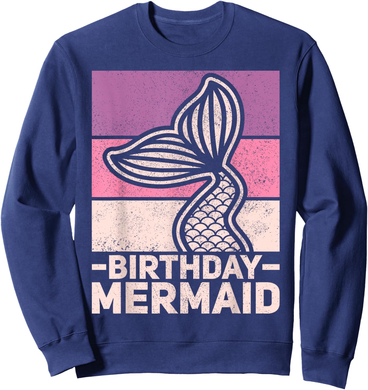 Mermaid Birthday Outfit Mermaid Party Costume Bday Mermaid Sweatshirt - Sweatshirt | Navy