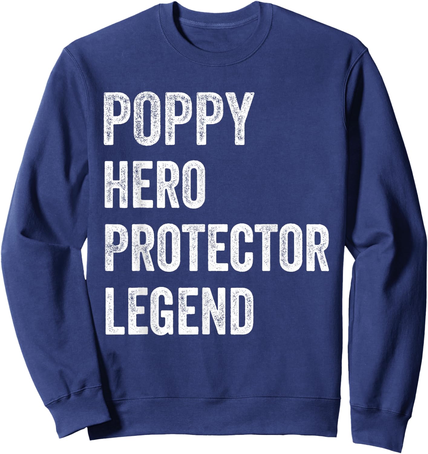 Poppy Hero Protector Legend Vintage Distressed Poppy Sweatshirt - Sweatshirt | Navy