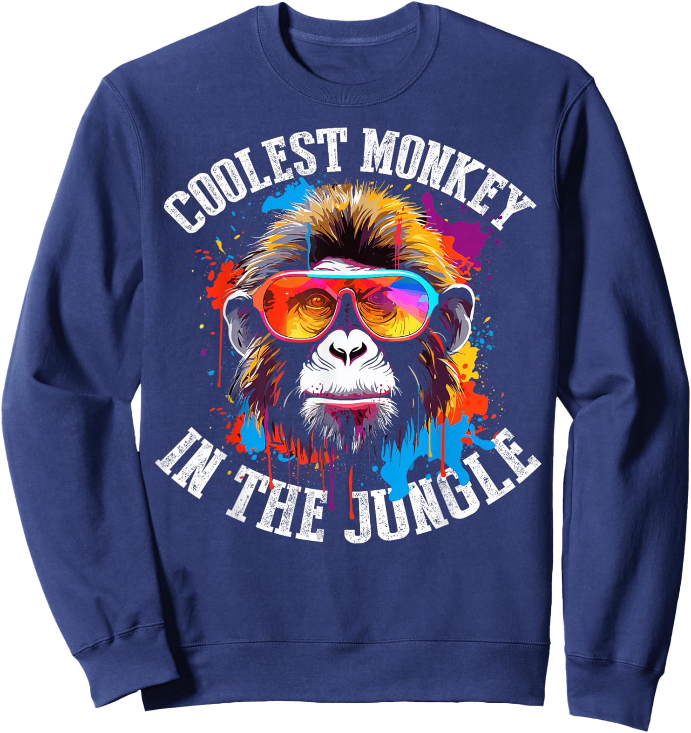 Coolster Monkey in the Jungle , black Sweatshirt - Sweatshirt | Navy