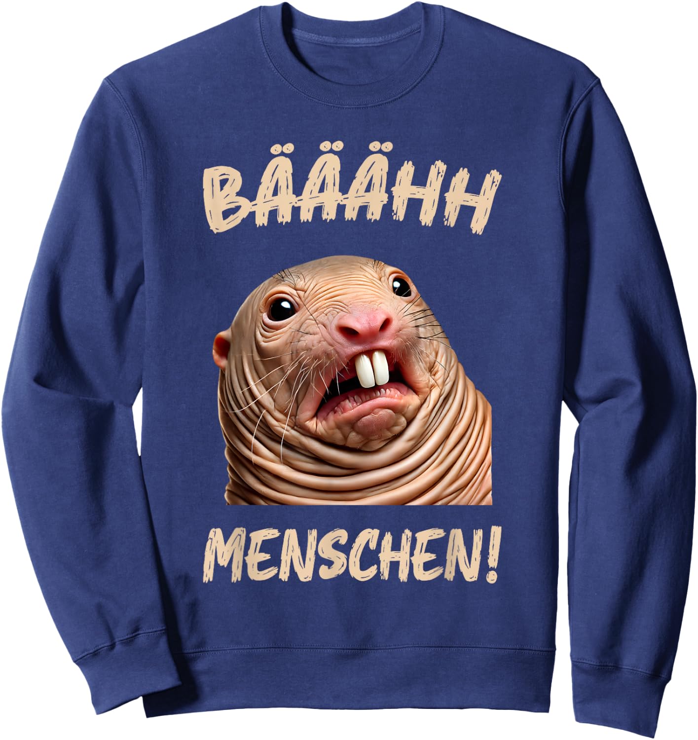 Funny with German Text "Ich hasse Menschen" [German Language], black Sweatshirt - Sweatshirt | Navy
