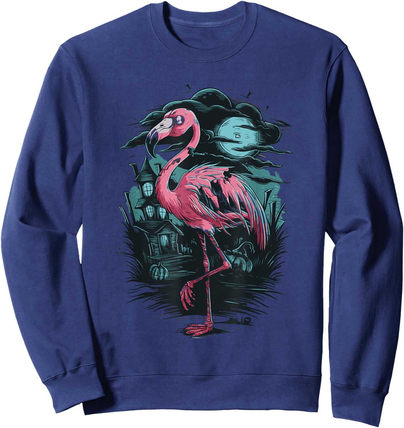 Flamingo Zombie Sweatshirt - Sweatshirt | Navy