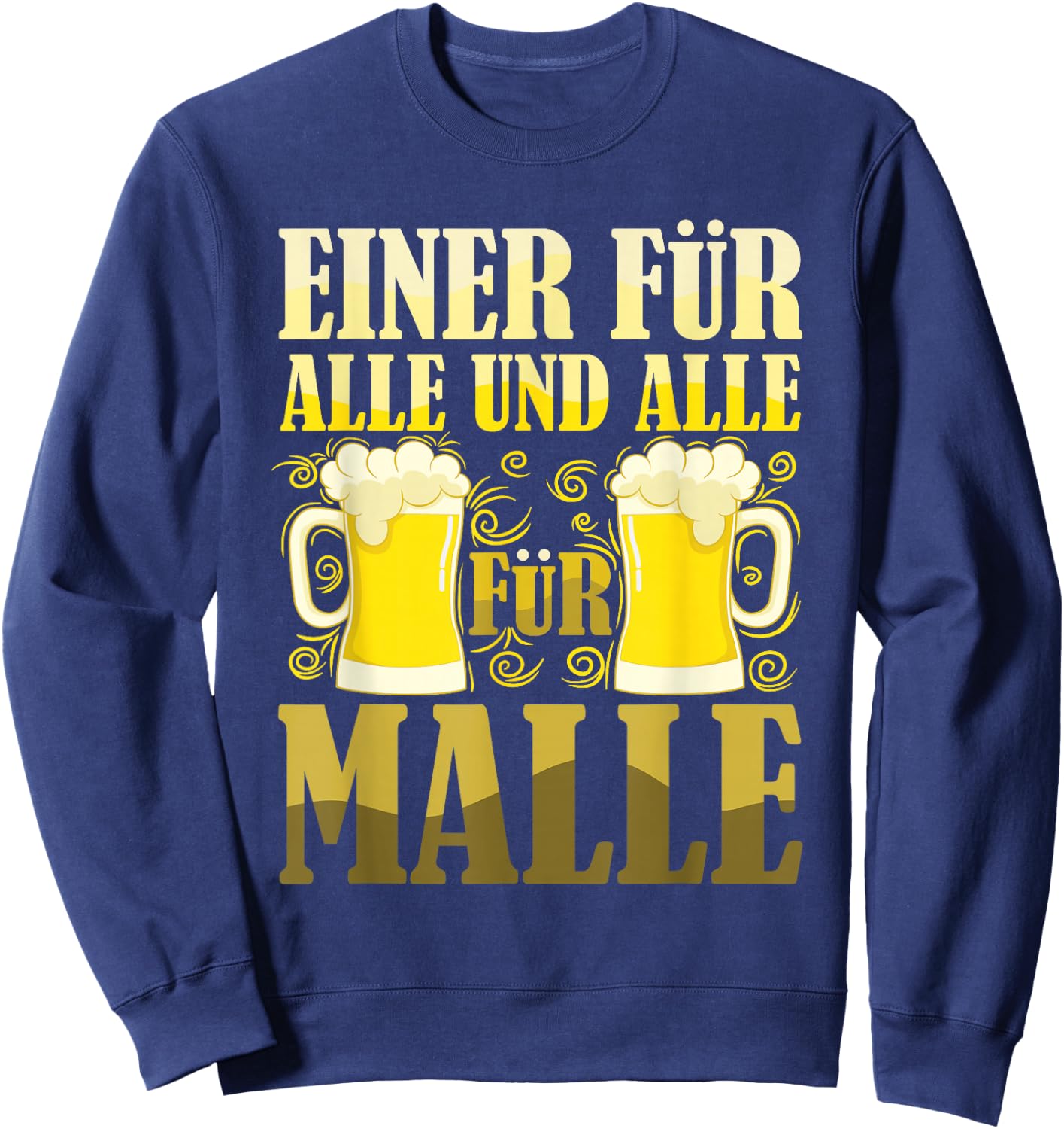 One for all and all for Malle , black, s Sweatshirt - Sweatshirt | Navy